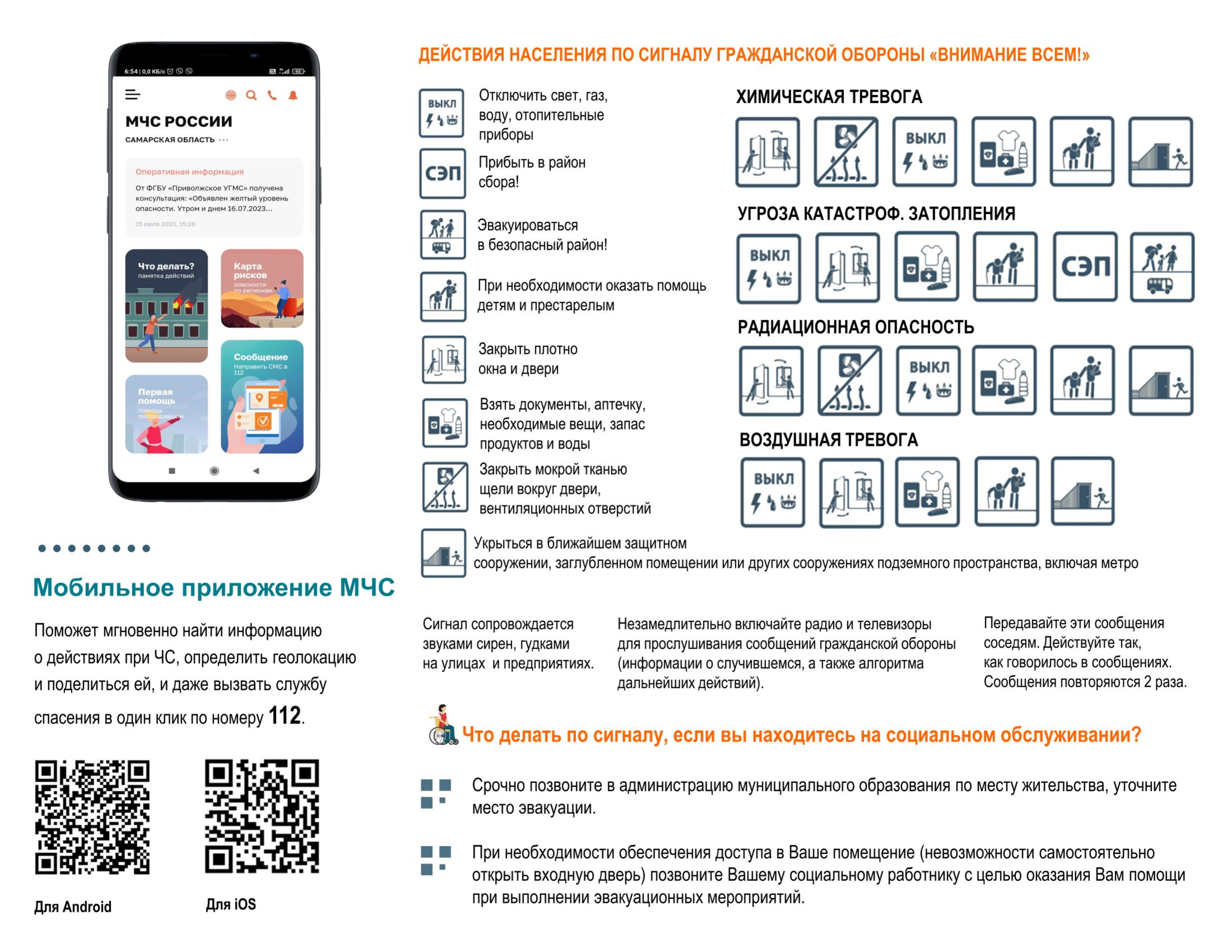 Памятка маломобильным гражданам по гражданской обороне и защите от чрезвычайных  ситуаций – Муниципальный район Большеглушицкий Самарской области